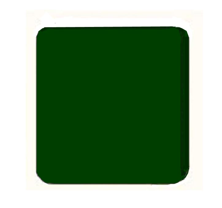 Square Gas Solid Dark Green Stove Burner Covers